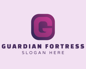 Purple Quote Letter G logo design