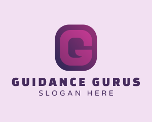 Purple Quote Letter G logo design