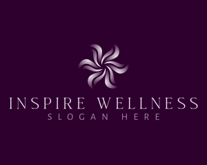 Wellness Floral Swirl logo design