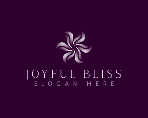 Wellness Floral Swirl logo design