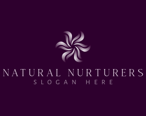 Wellness Floral Swirl logo design