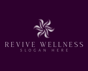 Wellness Floral Swirl logo design