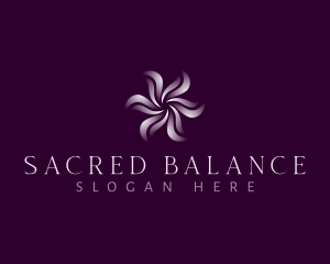 Wellness Floral Swirl logo design