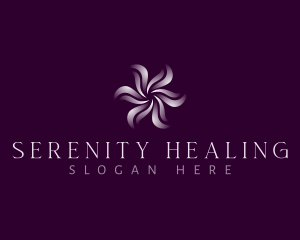 Wellness Floral Swirl logo design