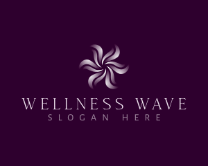 Wellness Floral Swirl logo design