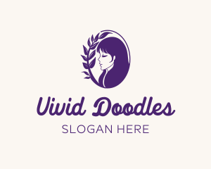 Woman Organic Hair logo design