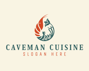 Gourmet Shrimp Cuisine logo design