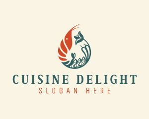 Gourmet Shrimp Cuisine logo design