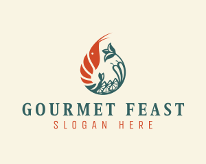 Gourmet Shrimp Cuisine logo design