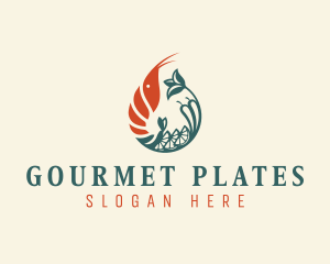 Gourmet Shrimp Cuisine logo design