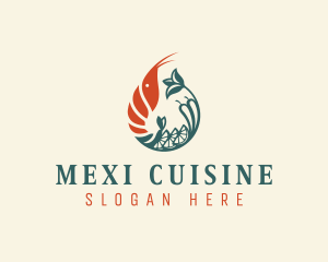 Gourmet Shrimp Cuisine logo design