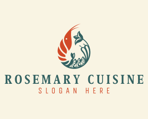 Gourmet Shrimp Cuisine logo design