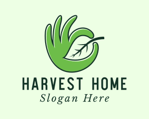 Leaf Farmer Hand logo