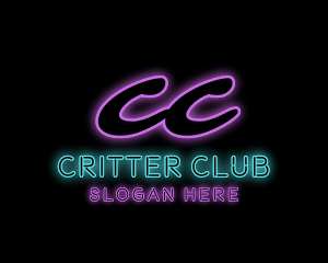 Neon Club Pub Bar logo design