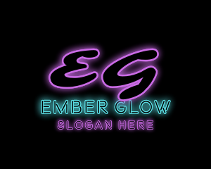 Neon Club Pub Bar logo design