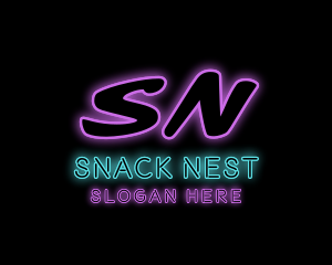 Neon Club Pub Bar logo design