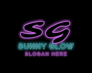 Neon Club Pub Bar logo design