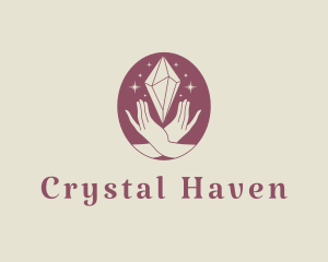 Hand Crystal Sparkle  logo design