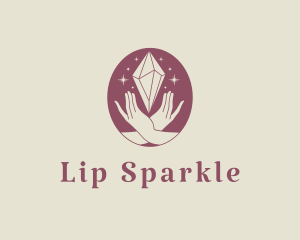 Hand Crystal Sparkle  logo design