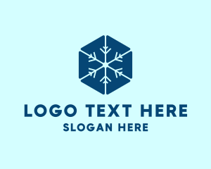 Blue Hexagon Snowflake logo