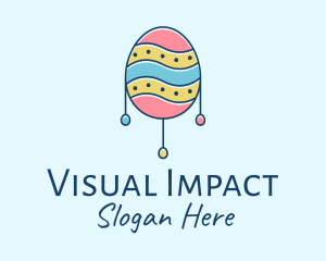 Pastel Easter Egg logo design