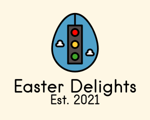 Stoplight Easter Egg logo design