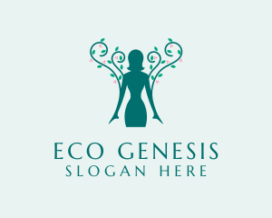 Woman Nature Spa logo design