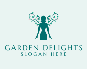 Woman Nature Spa logo design