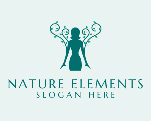 Woman Nature Spa logo design