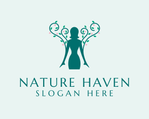 Woman Nature Spa logo design