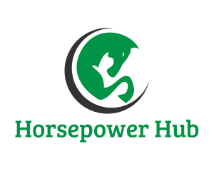 Green Horse Circle logo design