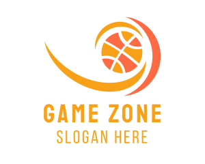 Basketball Ball Flame logo