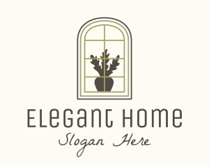 Plant Window Home Furnishing logo design
