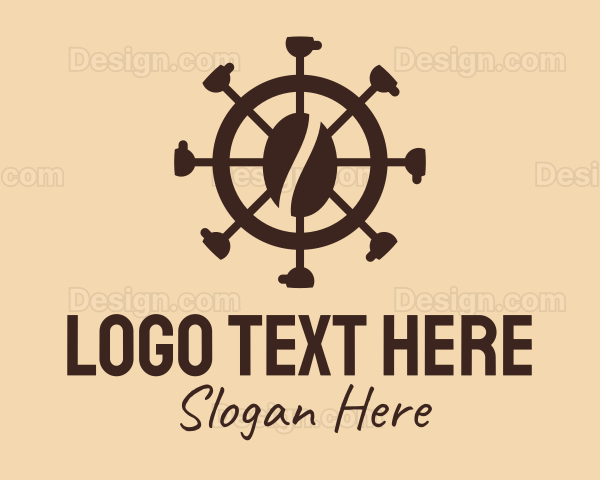 Coffee Bean Wheel Logo