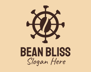 Coffee Bean Wheel  logo design