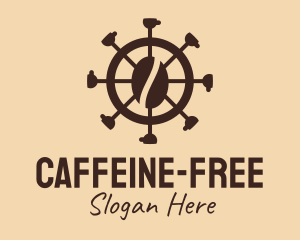 Coffee Bean Wheel  logo design