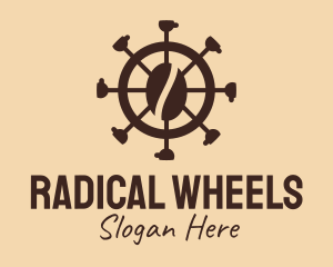 Coffee Bean Wheel  logo design