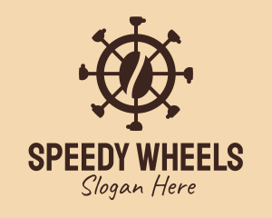 Coffee Bean Wheel  logo design