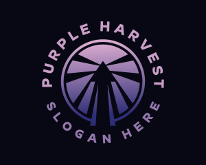 Gradient Purple Arrow  logo design