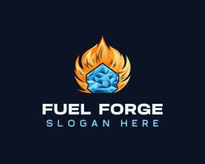 Fire Ice Temperature logo design