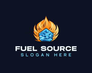 Fire Ice Temperature logo design