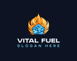 Fire Ice Temperature logo design