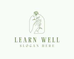 Flower Hand Wellness logo design