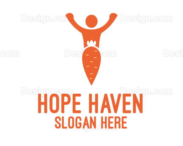 Orange Carrot Human Logo