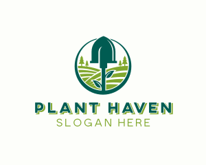 Tree Planting Shovel logo design