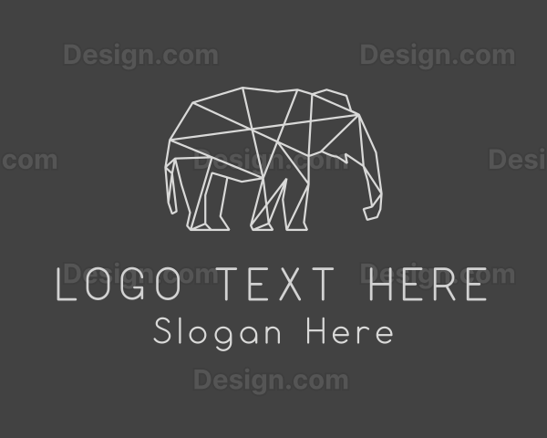 Geometric Elephant Safari Logo