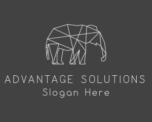 Geometric Elephant Safari logo