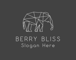 Geometric Elephant Safari logo design