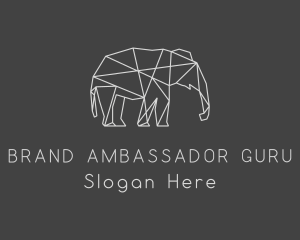 Geometric Elephant Safari logo design