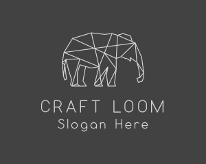 Geometric Elephant Safari logo design